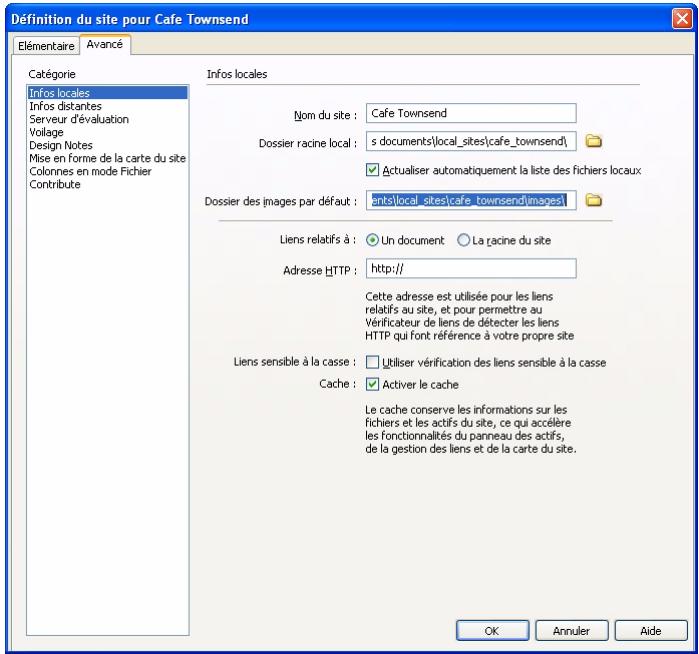 MACROMEDIA STUDIO 8-DCOUVERTE DE STUDIO 8 - Définissez un dossier local - 1