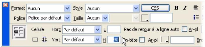 MACROMEDIA STUDIO 8-DCOUVERTE DE STUDIO 8 - Définissez les propriétés des tableaux - 3