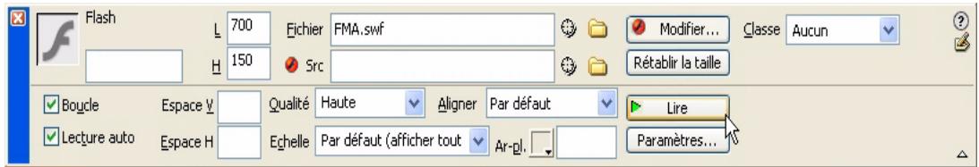 MACROMEDIA STUDIO 8-DCOUVERTE DE STUDIO 8 - Insérez et lisez un fichier flash - 3
