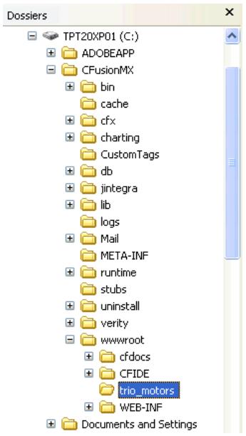 MACROMEDIA STUDIO MX 2004-A LA DCOUVERTE DE STUDIO MX - Création d'un dossier racine pour votre application - 1