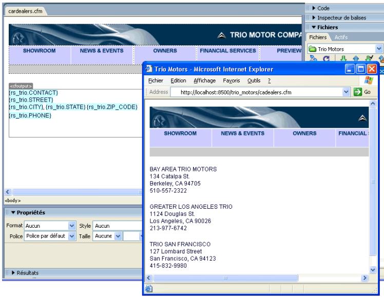 MACROMEDIA STUDIO MX 2004-A LA DCOUVERTE DE STUDIO MX - Création de pages dynamiques dans dreamweaver - 3