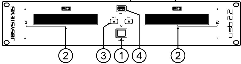 JBSYSTEMS LIGHT USB 2.2 - CONTROLES ET FONCTIONS (LECTEUR) - 1