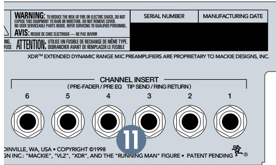 MACKIE 1402-VLZ PRO - Connecteurs INSERT (voies 1 à 6) - 3