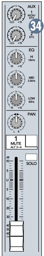MACKIE 1402-VLZ PRO - BOUTON MID EQ - 5
