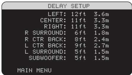 ROTEL RSX-1057 - Réglage du temps de retard (delay) - 1