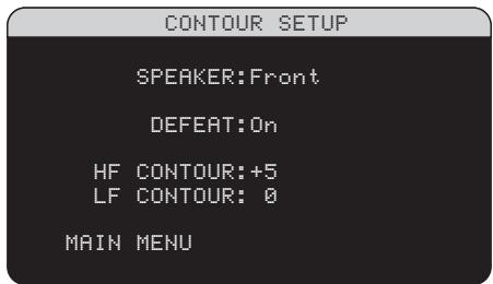 ROTEL RSX-1057 - Réglage des timbres (contour setup) - 1