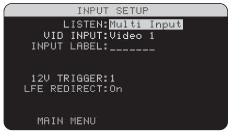 ROTEL RSX-1057 - Configuration de l'entrée multi - 1