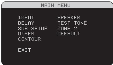 ROTEL RSX-1057 - Menu principal (main menu) - 1