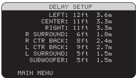 ROTEL RSX-1067 - Réglage du temps de retard (delay) - 1
