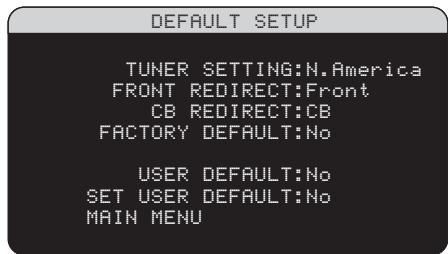 ROTEL RSX-1067 - Réglages par défaut - 1