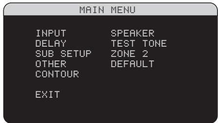 ROTEL RSX-1067 - Menu principal (main menu) - 1