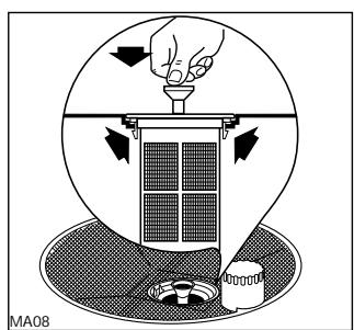 CASTOR CDW41 - Nettoyage des filtres centraux (après chaque lavage) - 2