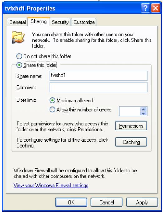 TVIX M-4000S - Configuration réseau sous windows XP (SAMBA) - 2