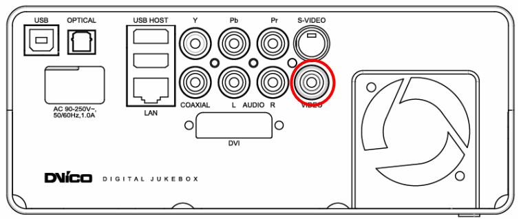 TVIX M-4000S - Connexion avec une sortie TV ordinaire (composite) - 1