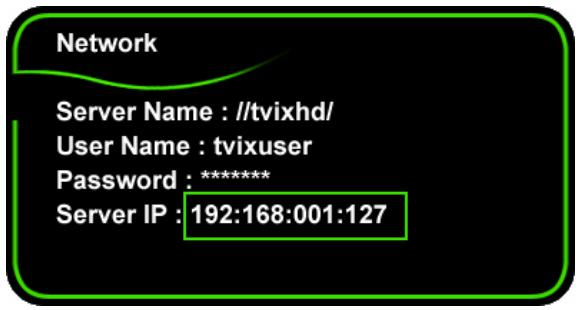 TVIX M-4000S - Réglages RESEAU - 2