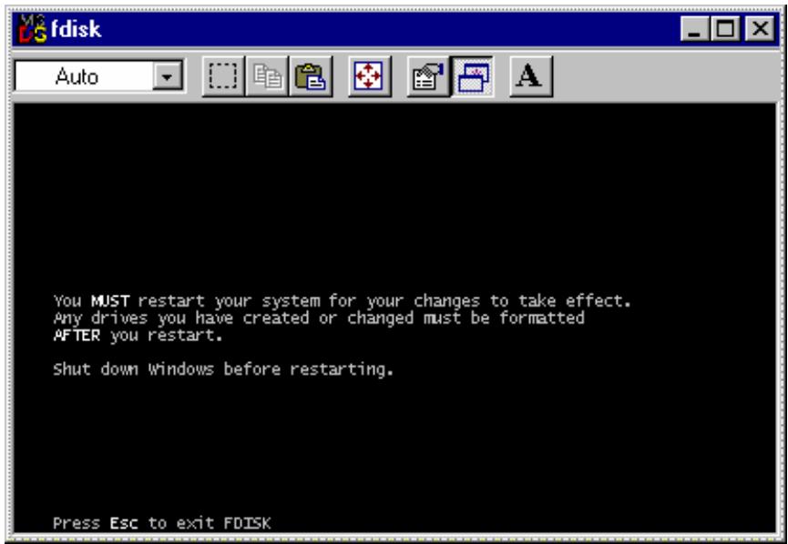 TVIX M-4000S - Faire une partition et formater le disque dur sous windows 98 se / me - 4