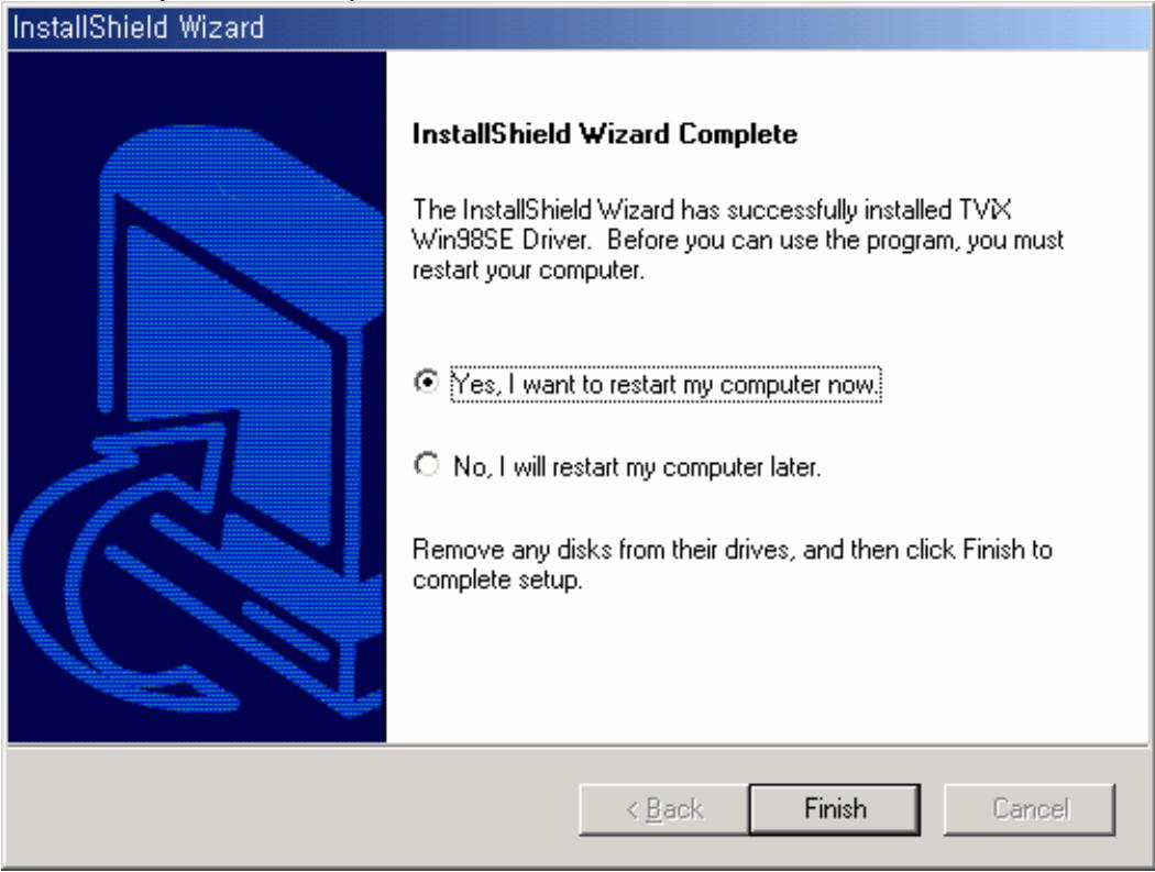 TVIX MINI C-2000U LITE - Installation du pilote de windows 98SE - 2