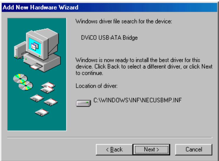 TVIX MINI C-2000U LITE - Installation du pilote de windows 98SE - 6