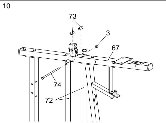 WESLO GYM 3000 - ATTENTION: Faites bien attention d'éviter de basculer les Poids (25) avant que l' étape 9 ne soit terminée. - 3