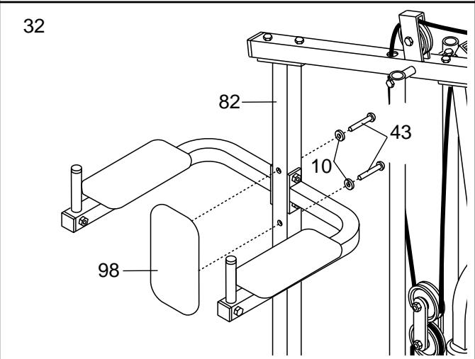WESLO GYM 3000 - COMMENT ATTACHER ET ENLEVER LE SIEGE - 7