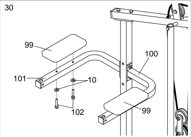 WESLO GYM 3000 - COMMENT ATTACHER ET ENLEVER LE SIEGE - 5