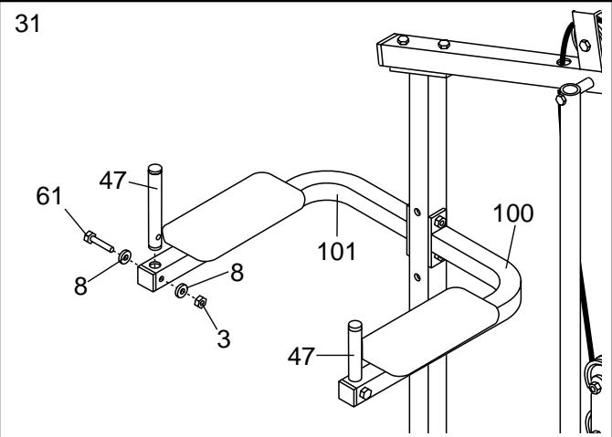 WESLO GYM 3000 - COMMENT ATTACHER ET ENLEVER LE SIEGE - 6
