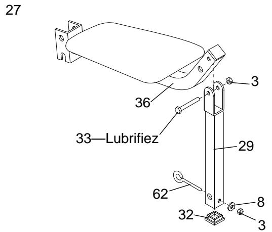 WESLO GYM 3000 - ATTENTION: Faites bien attention d'éviter de basculer les Poids (25) avant que l' étape 9 ne soit terminée. - 6