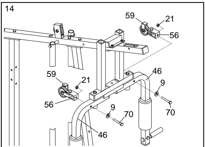 WESLO GYM 3000 - ATTENTION: Faites bien attention d'éviter de basculer les Poids (25) avant que l' étape 9 ne soit terminée. - 14
