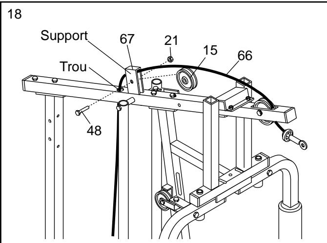 WESLO GYM 3000 - ATTENTION: Faites bien attention d'éviter de basculer les Poids (25) avant que l' étape 9 ne soit terminée. - 18