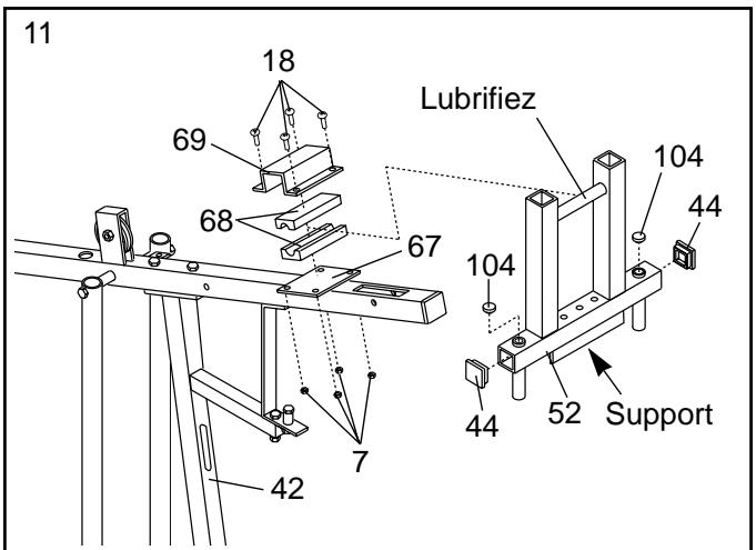 WESLO GYM 3000 - ATTENTION: Faites bien attention d'éviter de basculer les Poids (25) avant que l' étape 9 ne soit terminée. - 11