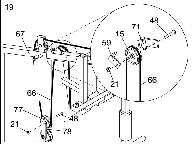 WESLO GYM 3000 - ATTENTION: Faites bien attention d'éviter de basculer les Poids (25) avant que l' étape 9 ne soit terminée. - 19