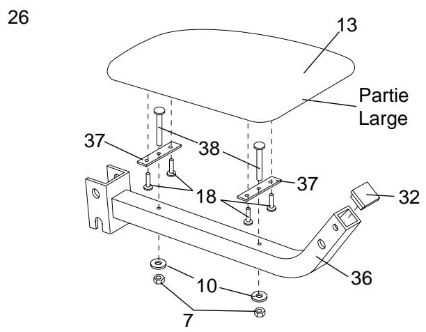 WESLO GYM 3000 - ATTENTION: Faites bien attention d'éviter de basculer les Poids (25) avant que l' étape 9 ne soit terminée. - 5