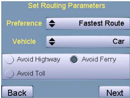 CARTREK 400 - Change the route settings of your navigation solution. - 1
