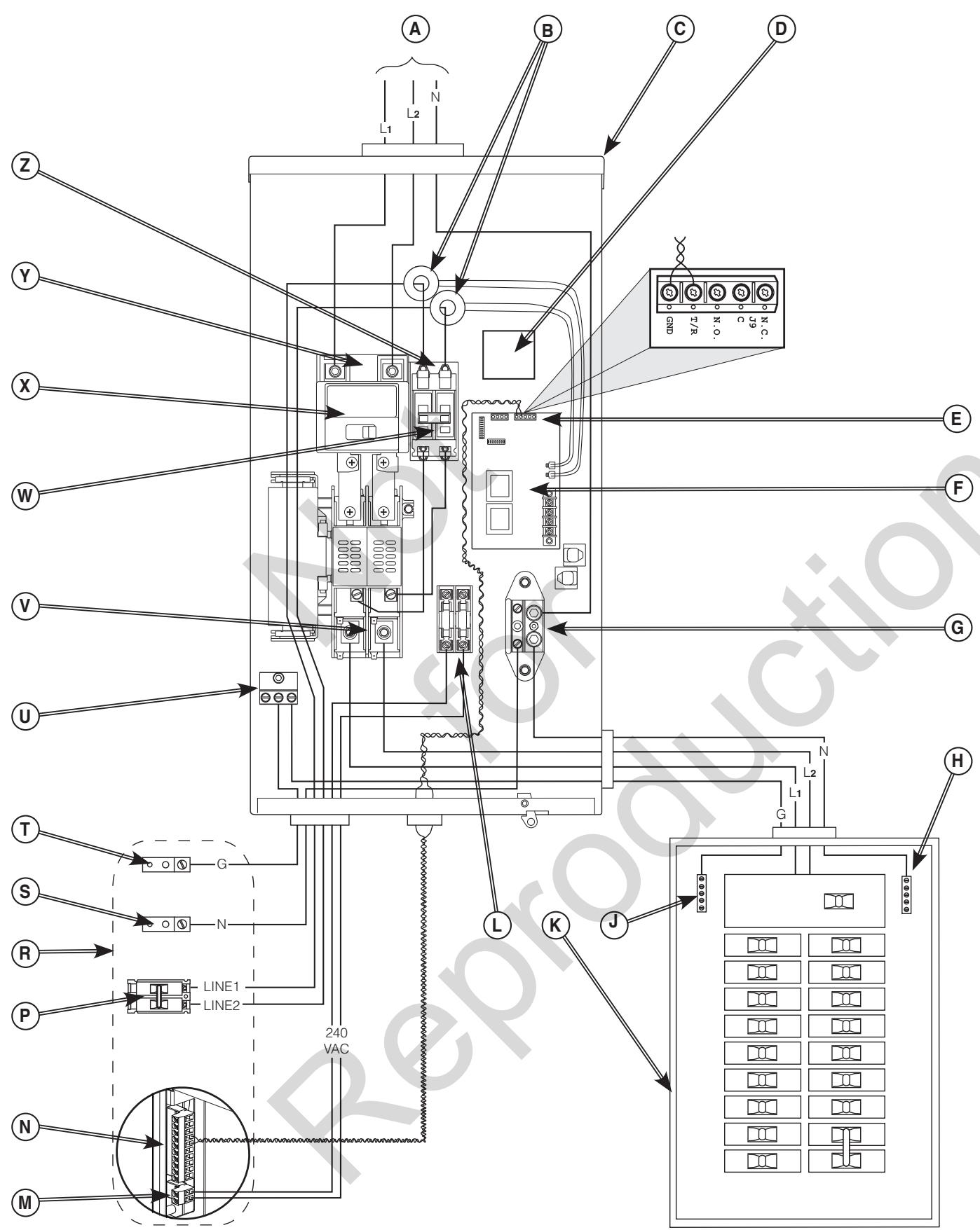 GENERAL ELECTRIC 100 AMP AUTOMATIC TRANSFER SWITCH - Supervisory Control Terminals - 1