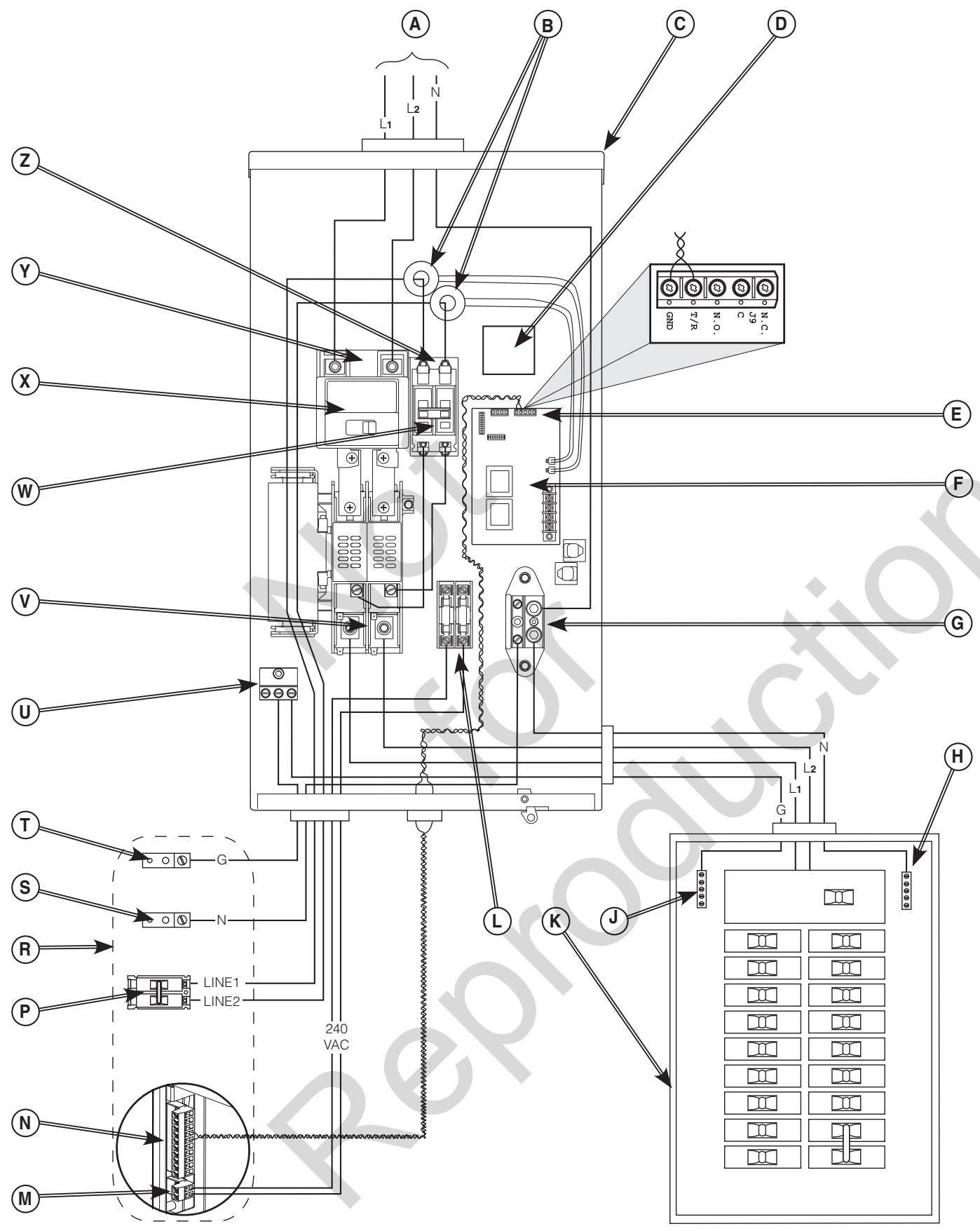 GENERAL ELECTRIC 100 AMP AUTOMATIC TRANSFER SWITCH - Borne de commande de surveillance - 1