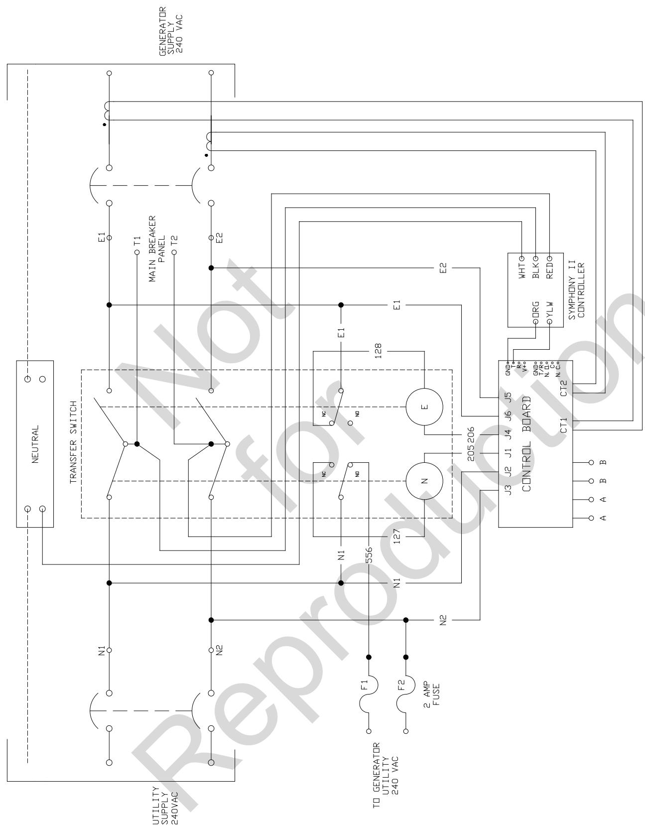 GENERAL ELECTRIC 100 AMP AUTOMATIC TRANSFER SWITCH - Transfer Switch Schematic Diagram - 1