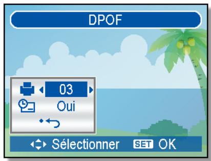 AGFA DC-733I - Réglage du DPOF - 1