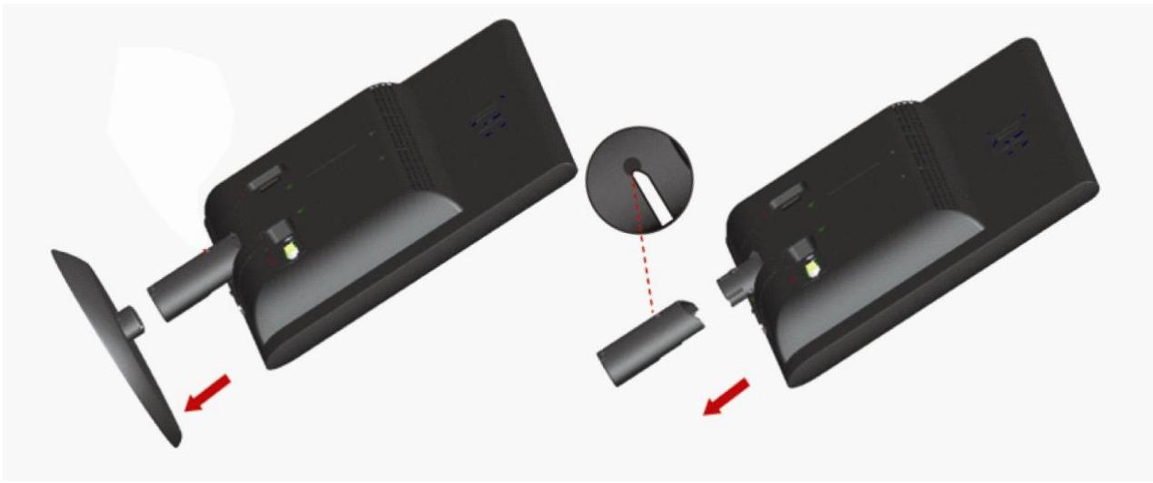 AOC E2450SWDAK - Installation du socle et de la base - 2
