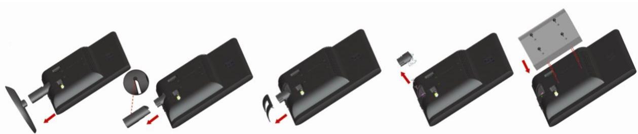 AOC E2450SWDAK - Installer le bras de fixation au mur - 1
