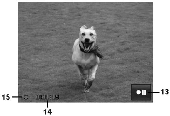 AGFAPHOTO COMPACT 103 - Mode d'enregistrement - Disposition de l'écran en mode Video - 2