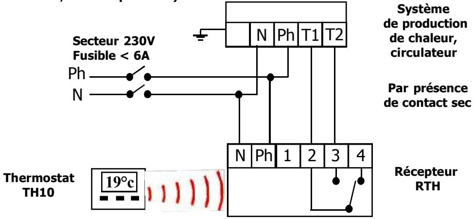 X10 PCC10 - 3) Shéma de câblage du Récepteur RTH. - 2