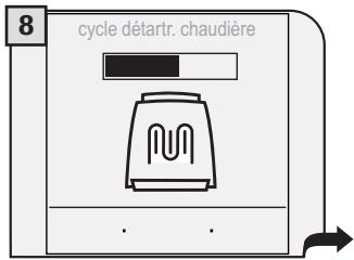 GAGGIA COFFEE - PENDANT CETTE OPÉRATION, LA PRÉSENCE D'UNE PERSONNE EST NÉCESSAIRE. ATTENTION! NE JAMAIS UTILISER DE VINAIGRE POUR DÉTARTRER LA MACHINE. - 9