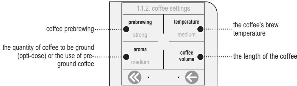 GAGGIA COFFEE - BEVERAGE SETTINGS - 2