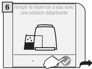GAGGIA COFFEE - PENDANT CETTE OPÉRATION, LA PRÉSENCE D'UNE PERSONNE EST NÉCESSAIRE. ATTENTION! NE JAMAIS UTILISER DE VINAIGRE POUR DÉTARTRER LA MACHINE. - 7