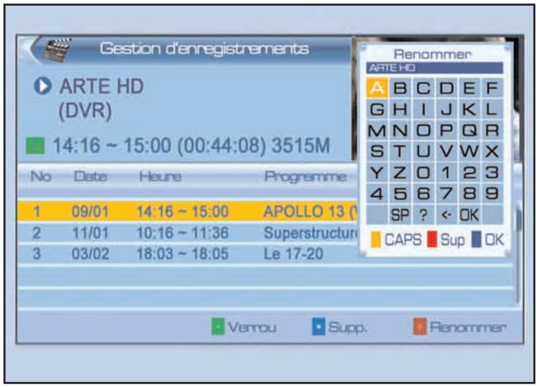 SERVIMAT TNT63HDU - GESTION DES ENREGISTREMENTS (renommer un enregistrement) - 1
