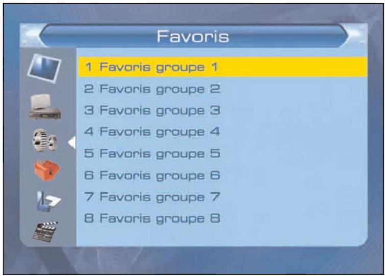 SERVIMAT TNT63HDU - CONFIGURATION SYSTEME (les listedes de favorsis) - 1