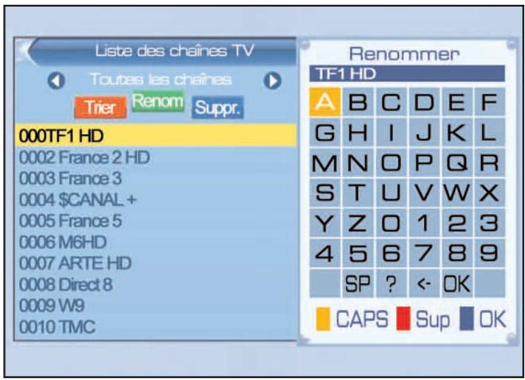 SERVIMAT TNT63HDU - LISTE DES CHAINES (renommer une chaine) - 1
