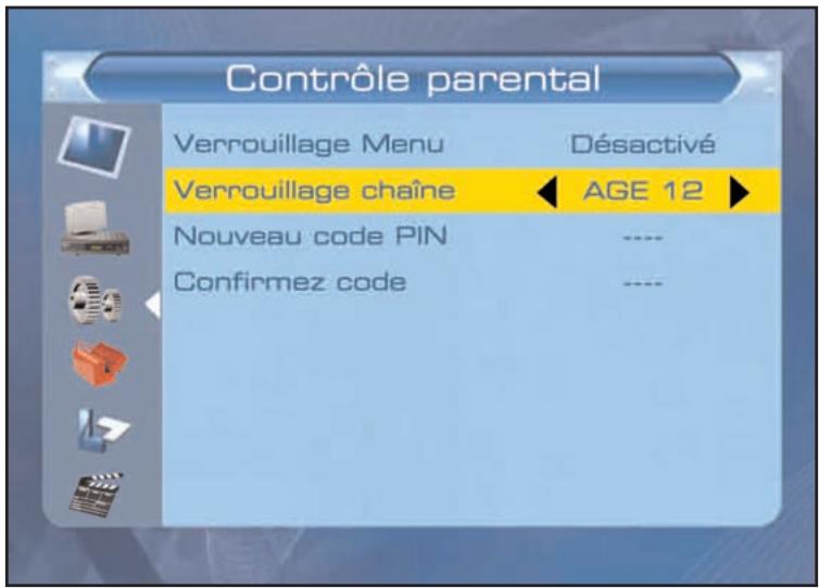 SERVIMAT TNT63HDU - CONFIGURATION SYSTEME (menu contrôle parental, paramétr) - 1