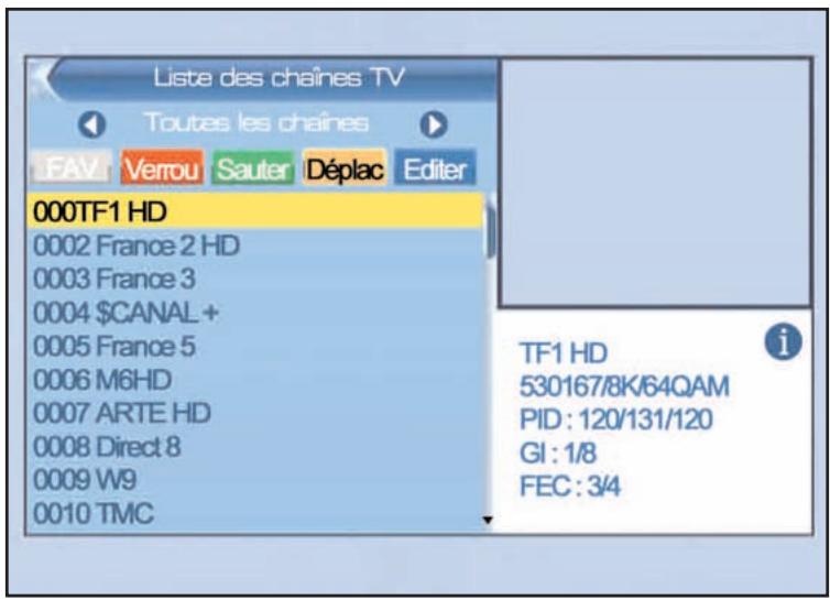 SERVIMAT TNT63HDU - LISTE DES CHAINES (listes des chaînes TV) - 1