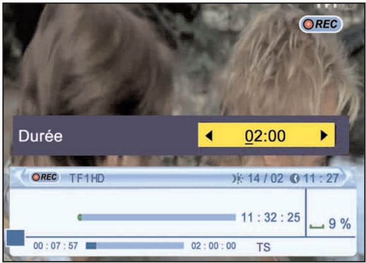 SERVIMAT TNT63HDU - GERER LA DUREE D'UN ENREGISTREMENT - 1